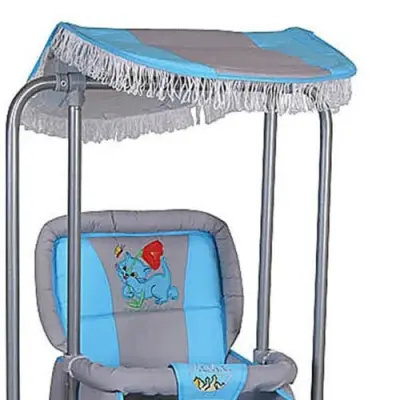 Pasha Baby Lüks Salıncak Gri - Mavi - 4