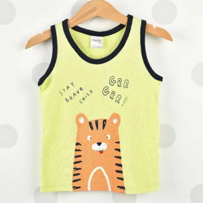 Pelops 2li Takım Atlet Rırr Tiger Baskılı Fıstık Yeşili - 3