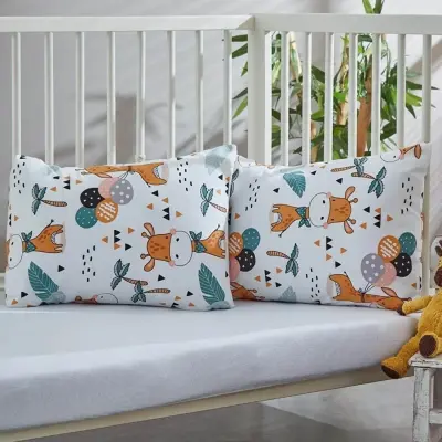 Penye Bebek Çarşaf Ve Yastık Kılıfı Savana 60*120 - 2