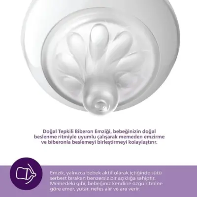 Philips Avent Doğal Tepkili Biberon Emziği 2li 2 Numara 0+ Ay - 4
