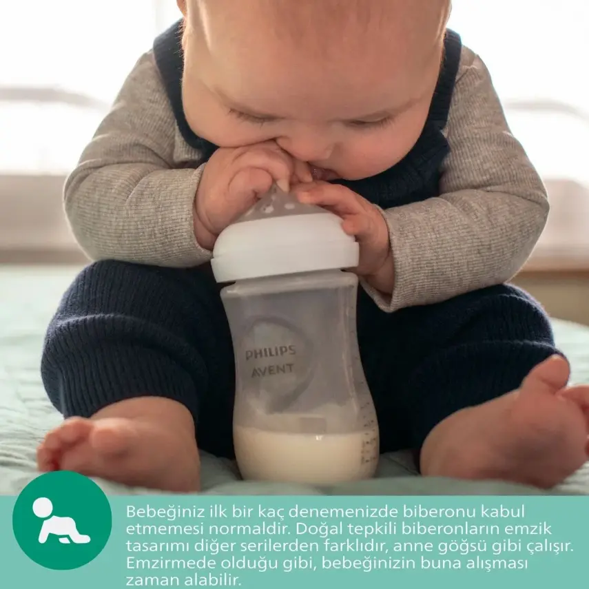 Philips Avent Doğal Tepkili Cam Biberon 120ml 0+ Ay - 4