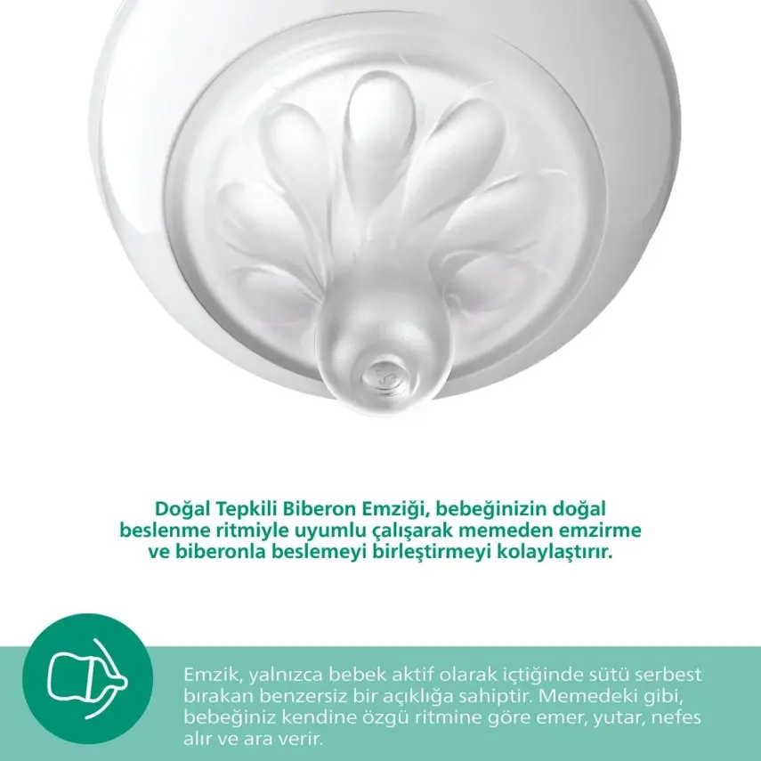Philips Avent Doğal Tepkili Cam Biberon 240ml 1+ Ay - 16