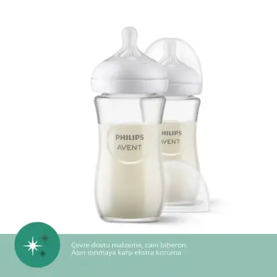 Philips Avent Doğal Tepkili Cam Biberon 240ml 1+ Ay - 7