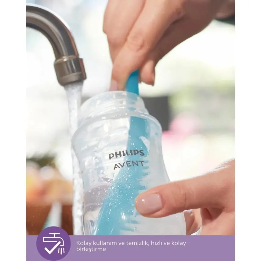 Philips Avent Doğal Tepkili PP Biberon 260ml 1+ Ay Mavi - 14