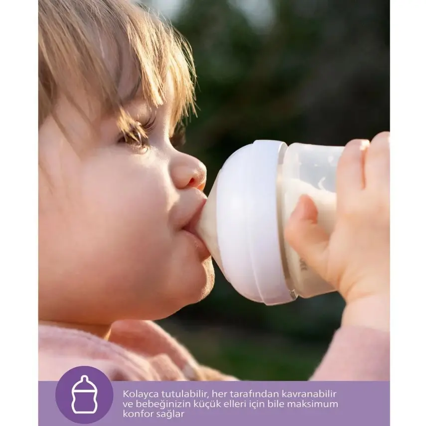 Philips Avent Doğal Tepkili PP Biberon 260ml 1+ Ay Mavi - 2