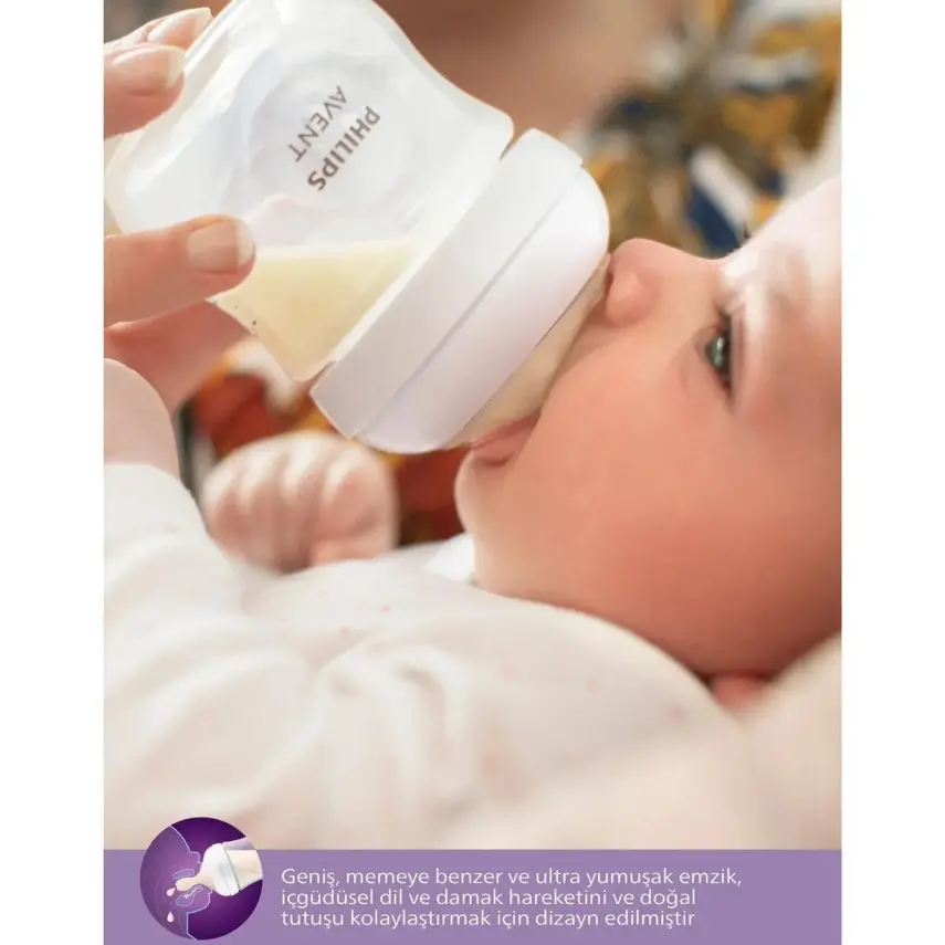Philips Avent Doğal Tepkili PP Biberon 260ml 1+ Ay Mavi - 9