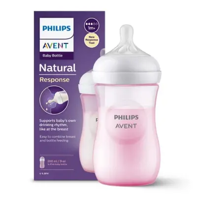 Philips Avent Doğal Tepkili PP Biberon 260ml 1+ Ay Pembe