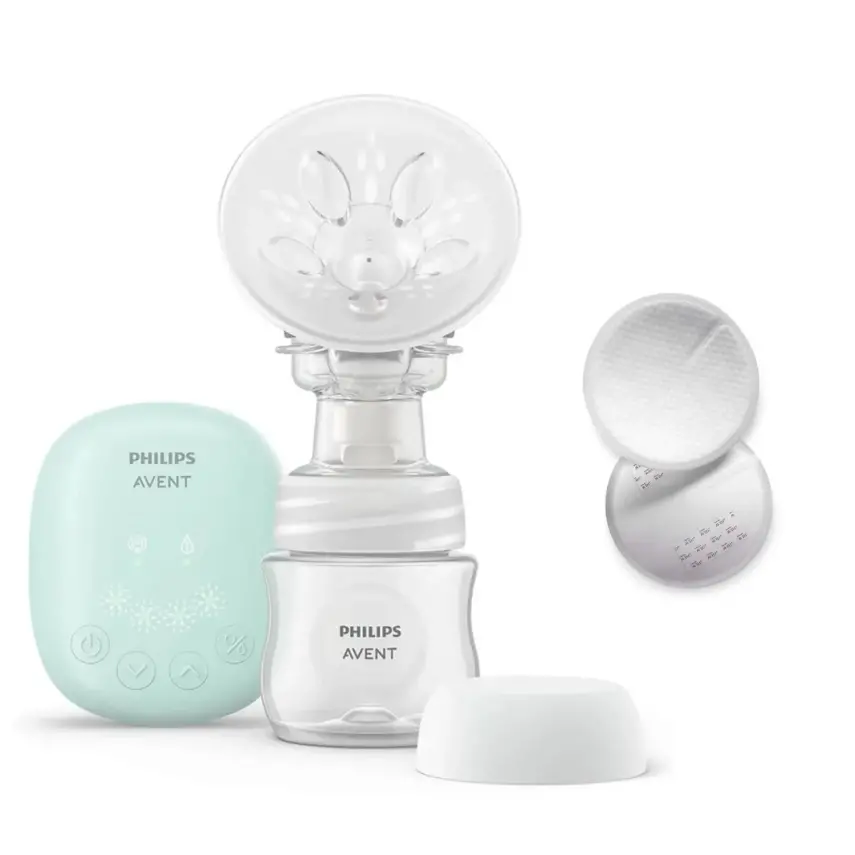 Philips Avent Essentials Tekli Elektrikli Göğüs Pompası+Tek Kullanımlık Göğüs Pedi 60lı - 1