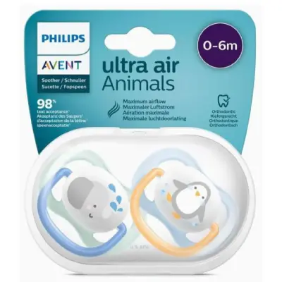 Philips Avent  Ultra Air Silikon Emzik 0-6 Ay Erkek SCF080/05
