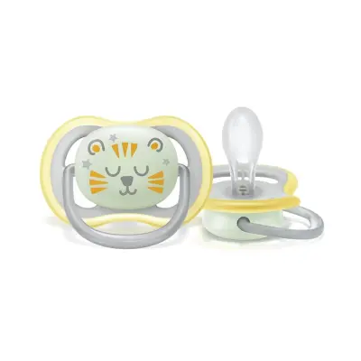 Philips Avent Ultra Air Silikon Emzik 2li 18+ Ay Nighttime Desenli SCF376/01  - 5