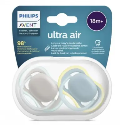 Philips Avent Ultra Air Silikon Emzik 2li 18+ Ay Nighttime Renkli  SCF349/01 - 7