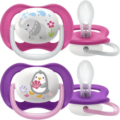 Philips Avent  Ultra Air Silikon Emzik 6-18 Ay Kız SCF080/08