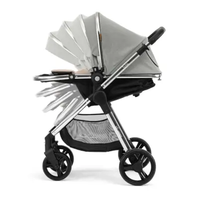Pierre Cardin Voyager Tek Elle Katlanabilen Çift Yönlü Seyahat Travel Sistem Bebek Arabası Gri - 8