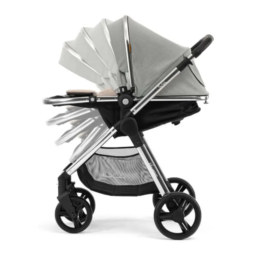 Pierre Cardin Voyager Tek Elle Katlanabilen Çift Yönlü Seyahat Travel Sistem Bebek Arabası Gri - 8