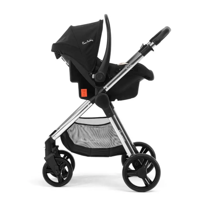 Pierre Cardin Voyager Tek Elle Katlanabilen Çift Yönlü Seyahat Travel Sistem Bebek Arabası Siyah - 6