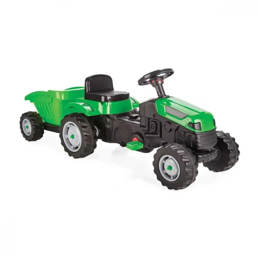 Pilsan Active Römorklu Pedallı Traktör Yeşil - 1