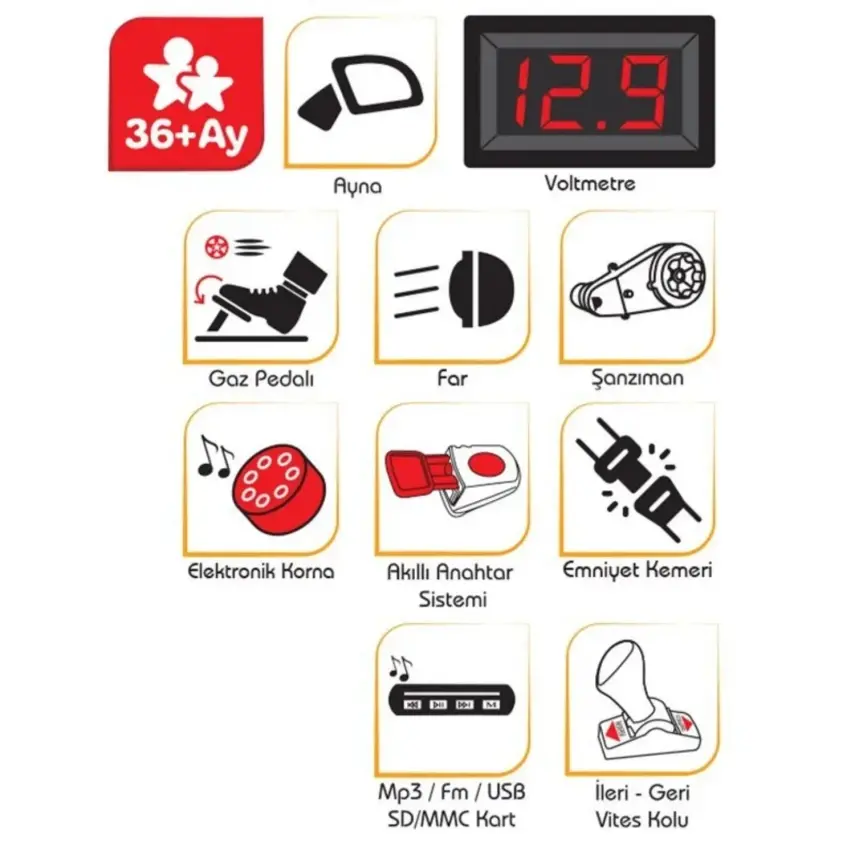 Pilsan Ranger Uzaktan Kumandalı Akülü Araba Mavi - 6