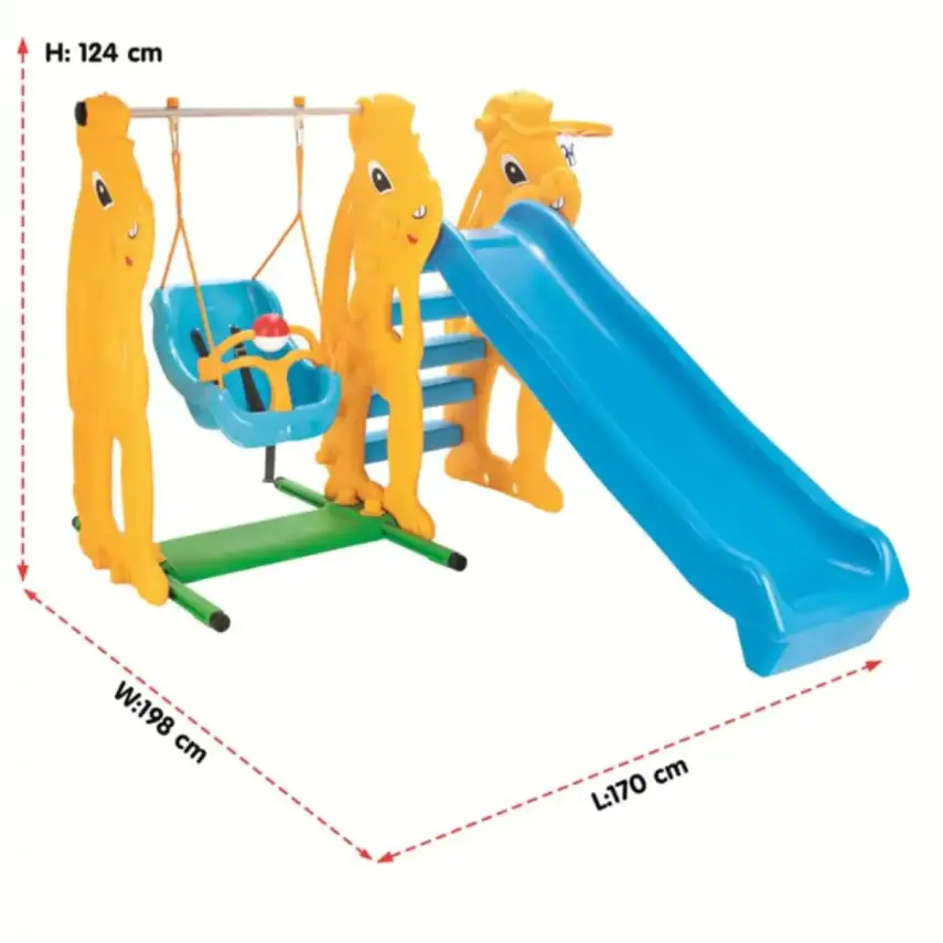 Pilsan Sincap Kaydırak ve Salıncak Seti - 1