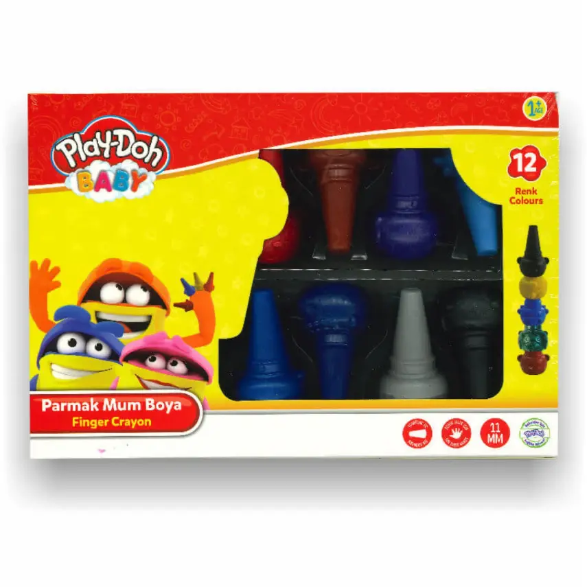 Play-Doh Baby Parmak Mum Boya 12 Renk - 1
