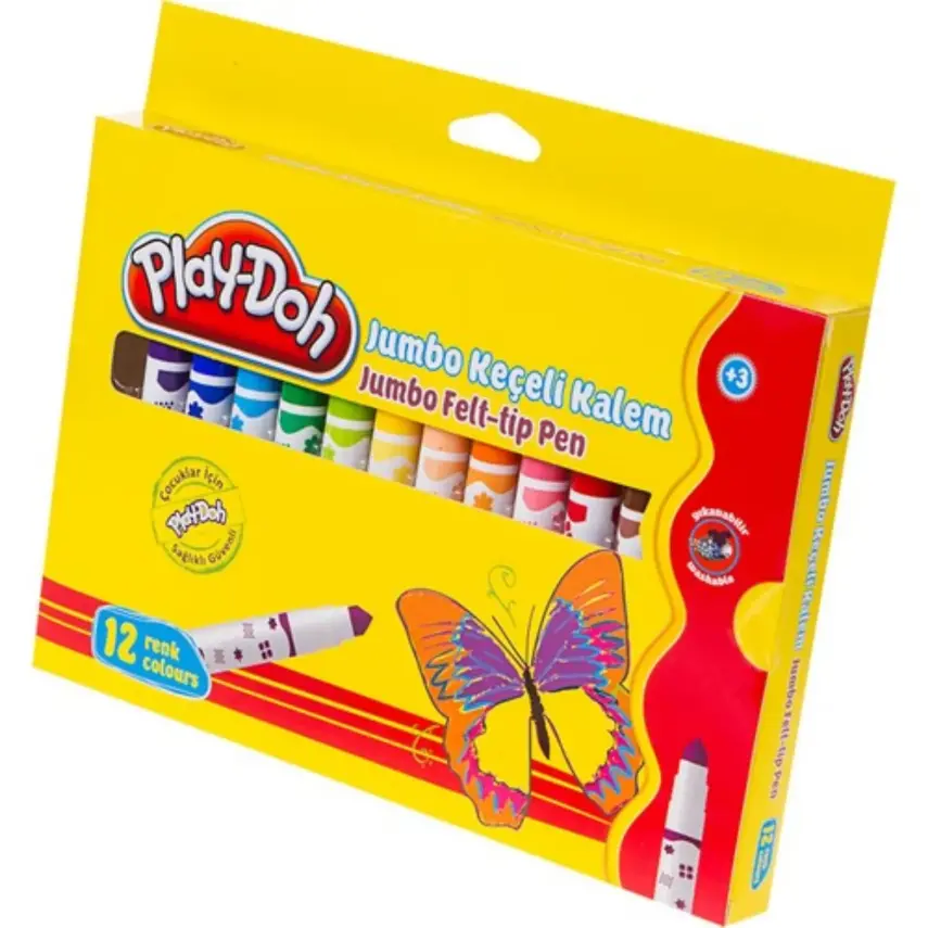Play-Doh Jumbo Keçeli Kalem 6mm 12'Li - 1