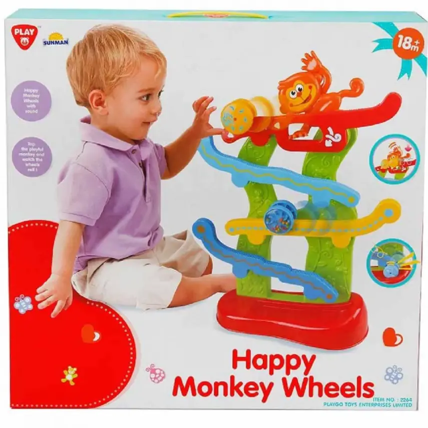 Play Go Top Oyunu 4 Katlı Maymunlu 9 Parça Sesli - 2