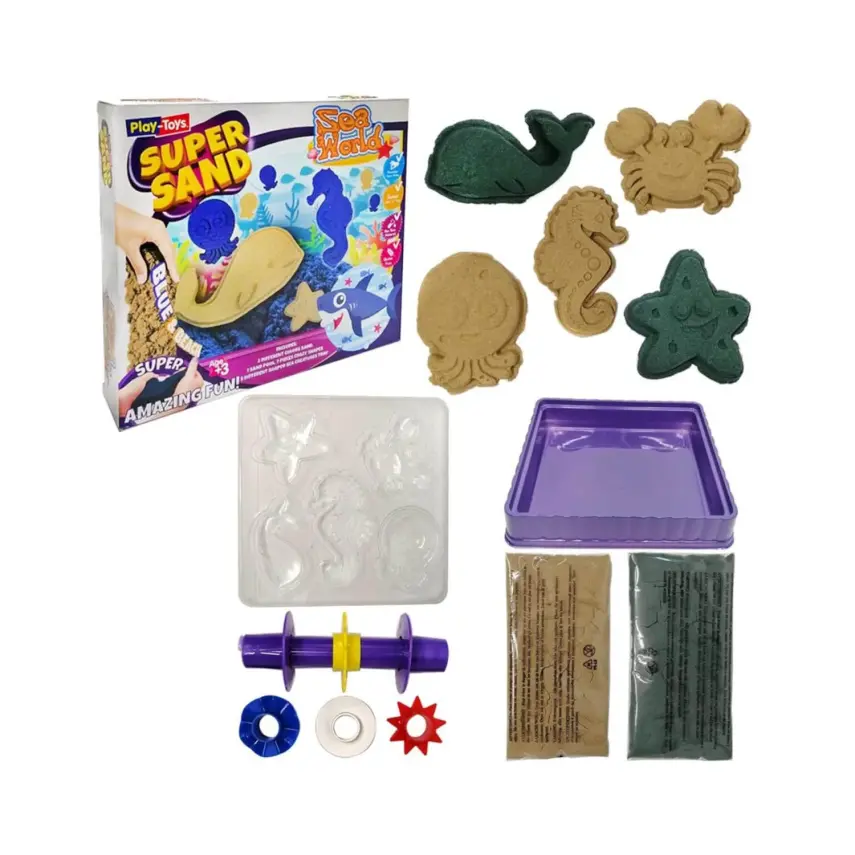 Play Toys Kinetik Kum Deniz Dünyası Oyun Kumu 500gr - 1
