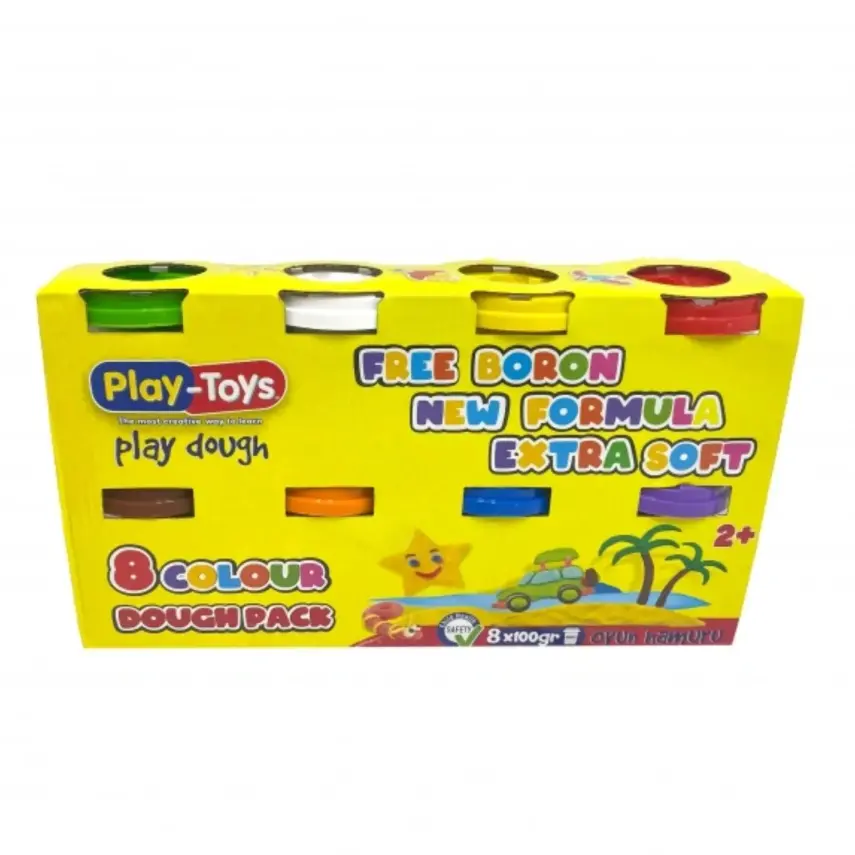 Play-Toys Oyun Hamuru 8X100 Gr - 1