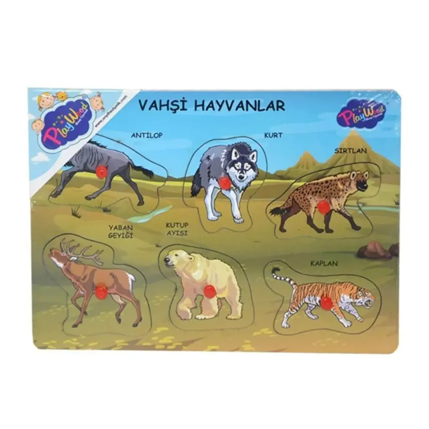 Playwood Ahşap Tutmalı Vahşi Hayvanlar - 2