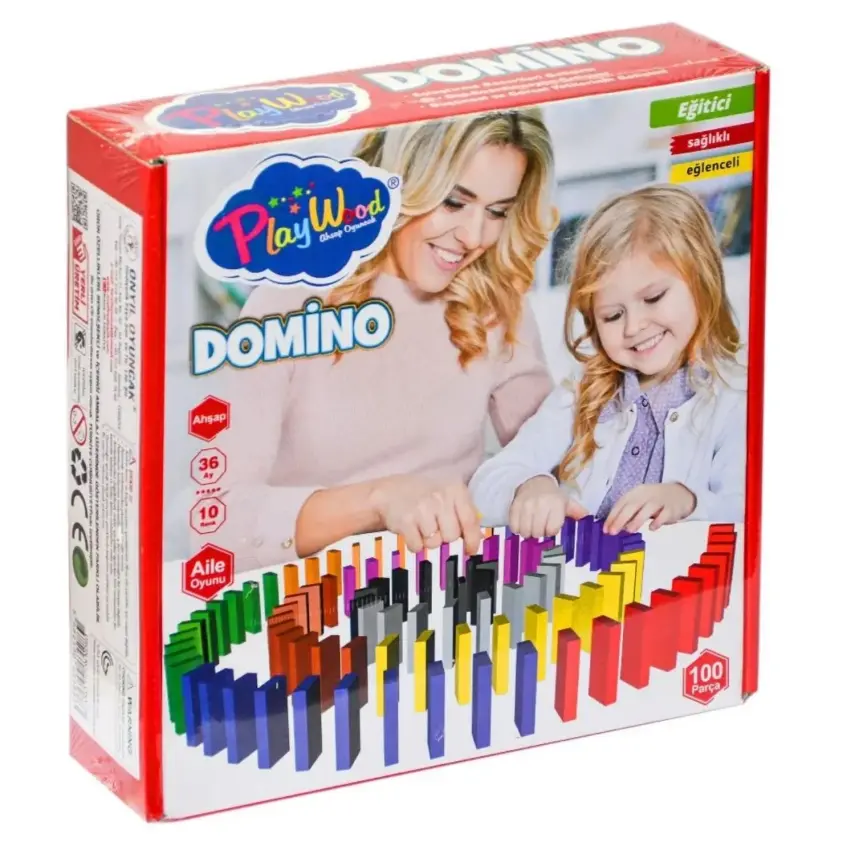 Playwood Kutuda Ahşap Domino Oyunu - 1