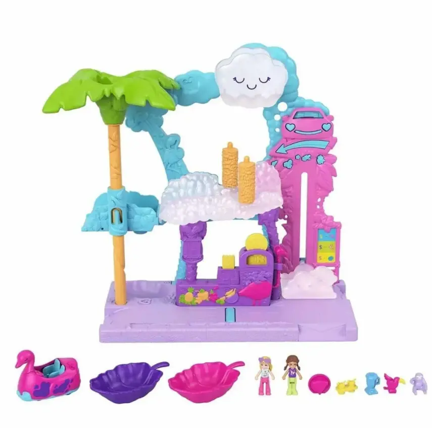 Polly Pocket Flamingo Araba Su Eğlencesi Seti - 1