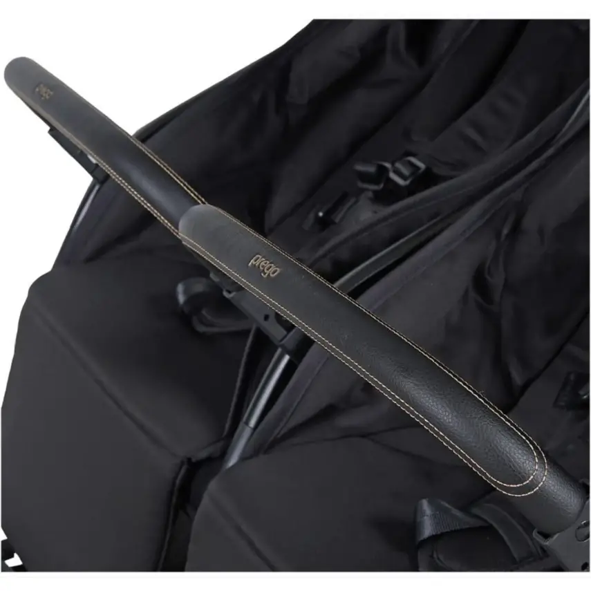 Prego 2236 London Yanyana İkiz Bebek Arabası Siyah - 7