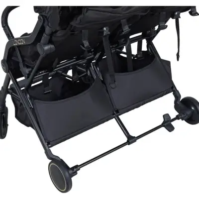 Prego 2236 London Yanyana İkiz Bebek Arabası Siyah - 8