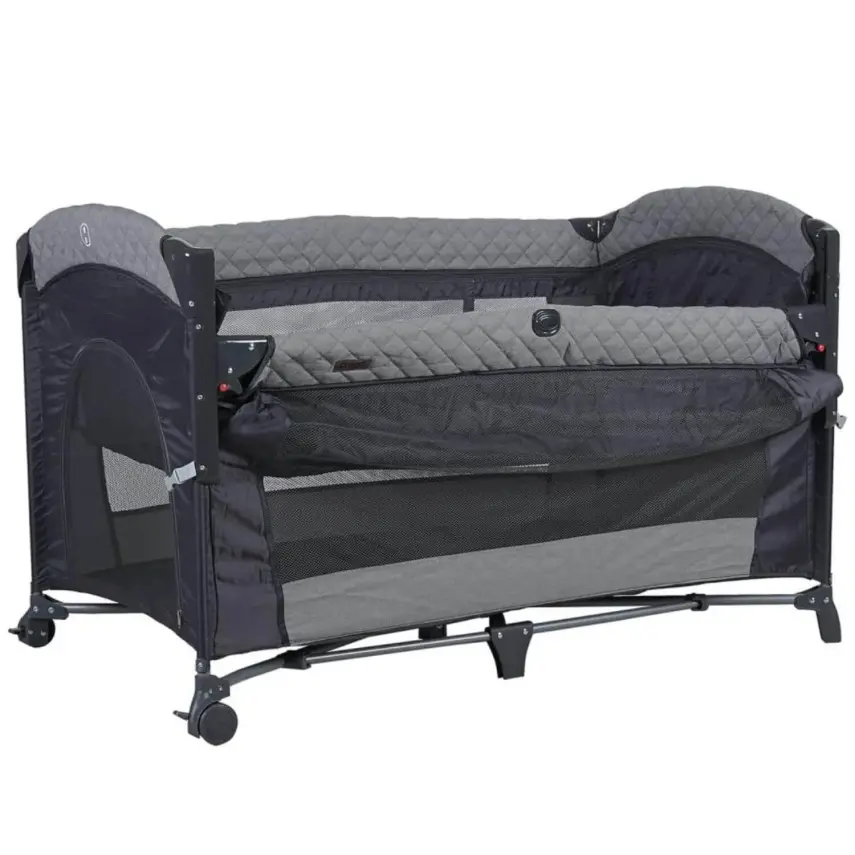 Prego 8040 Miami Premium Anne Yanı Oyun Parkı 70x120 cm Gri - 2