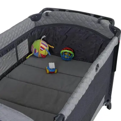 Prego 8040 Miami Premium Anne Yanı Oyun Parkı 70x120 cm Gri - 11