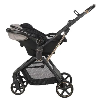 Prego Arteon Çift Yönlü Travel Sistem- Seyahat Sistem Hafif Kolay Katlanabilir Bebek Arabası Bej 2244 - 8