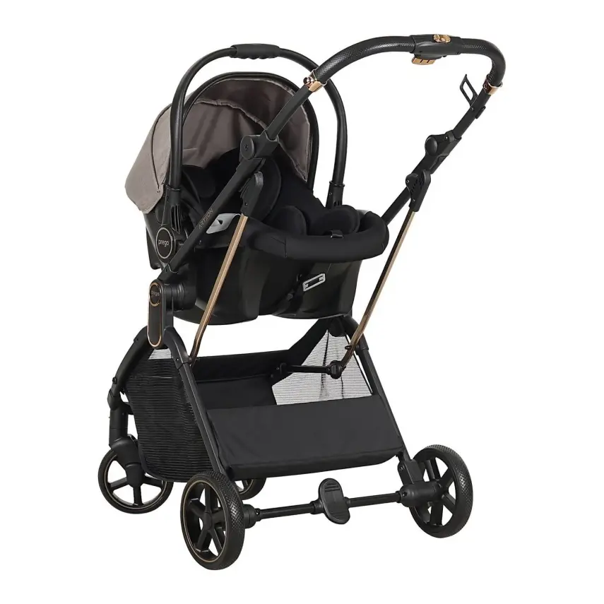 Prego Arteon Çift Yönlü Travel Sistem- Seyahat Sistem Hafif Kolay Katlanabilir Bebek Arabası Bej 2244 - 6