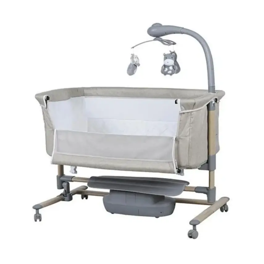 Prego Carmela Anne Yanı Elektrikli Uzaktan Kumandalı Dönenceli Beşik- Bej - 5