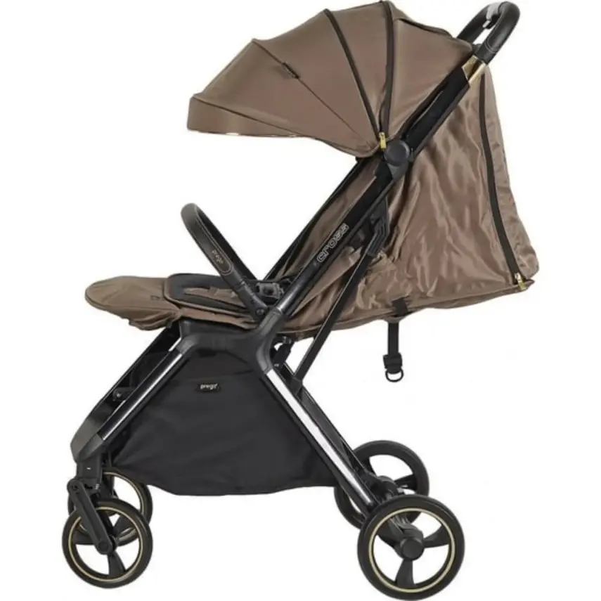 Prego Cross Katlanabilir Kabin Boy Bebek Arabası Bej 2240  - 6
