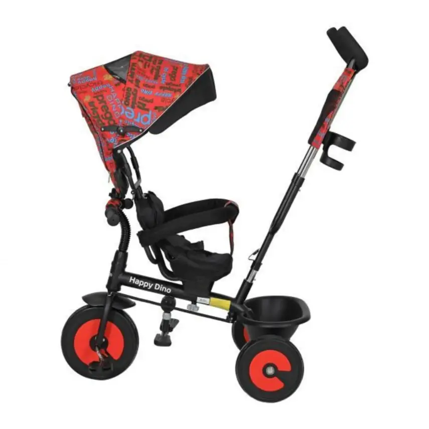 Prego Happy Dino İtmeli Bisiklet Kırmızı - 2
