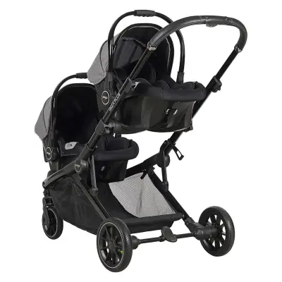 Prego Ibiza Plus Çift Yönlü Travel Sistem İkiz Bebek Arabası Gri 2223 - 8