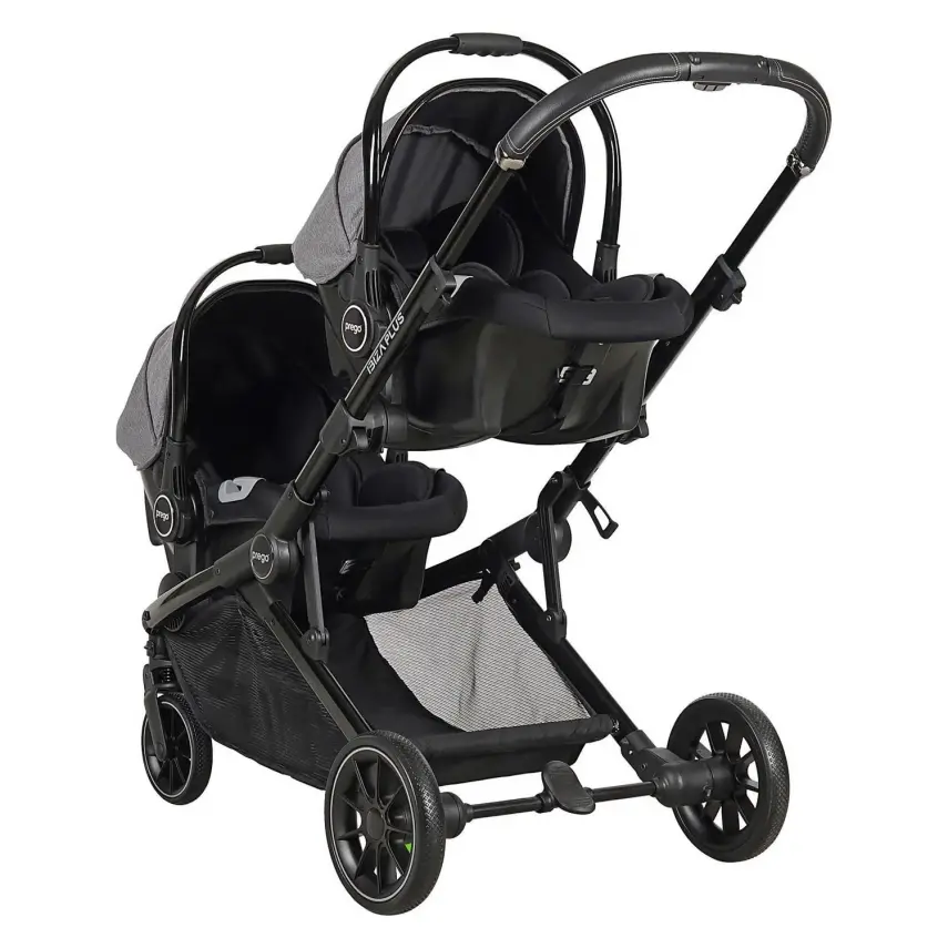 Prego Ibiza Plus Çift Yönlü Travel Sistem İkiz Bebek Arabası Gri 2223 - 8