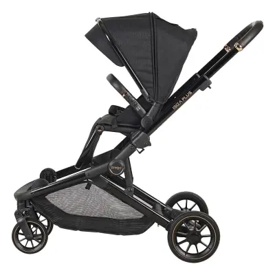 Prego Ibiza Plus Çift Yönlü Travel Sistem İkiz Bebek Arabası Siyah 2223 - 4
