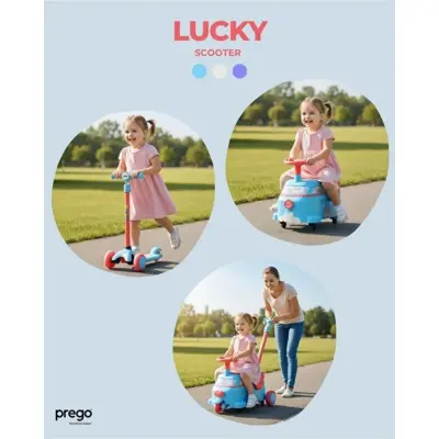 Prego Lucky Scooter Mavi - 3