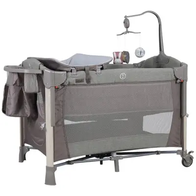 Prego Müzikli, Dönenceli 8062 Elips Anne Yanı Oyun Parkı 70X110 Cm Bej