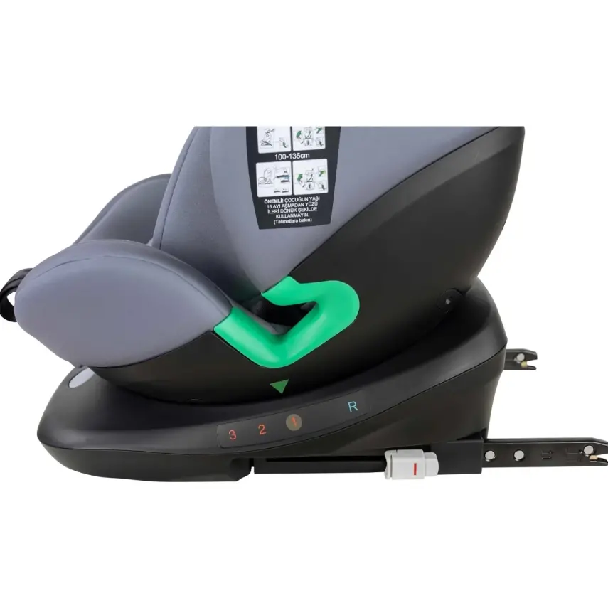 Prego Tronfix 360° Dönebilen Isofixli I-Size Oto Koltuğu 0-36 Kg Gri Q9004 - 7