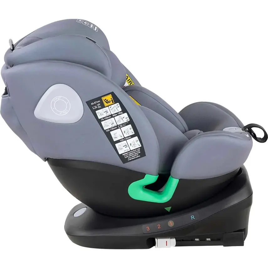Prego Tronfix 360° Dönebilen Isofixli I-Size Oto Koltuğu 0-36 Kg Gri Q9004 - 11