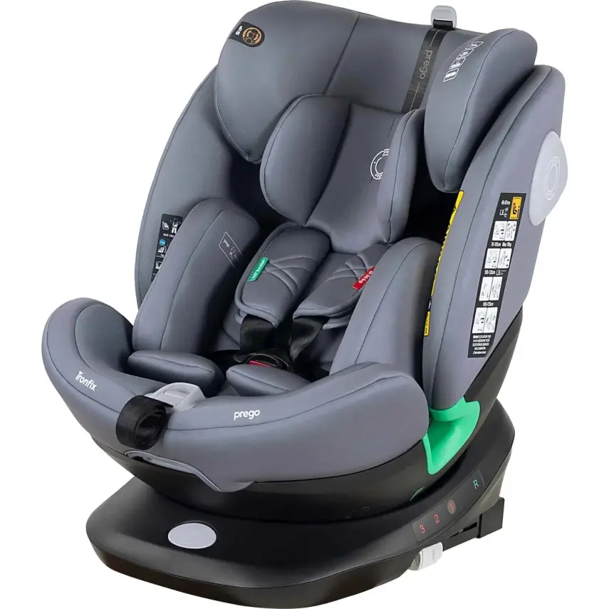 Prego Tronfix 360° Dönebilen Isofixli I-Size Oto Koltuğu 0-36 Kg Gri Q9004 - 1
