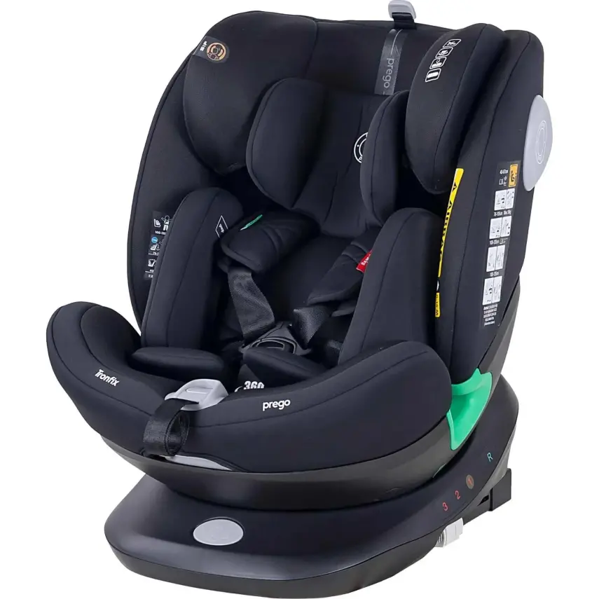 Prego Tronfix 360° Dönebilen Isofixli I-Size Oto Koltuğu 0-36 Kg Siyah Q9004 - 1