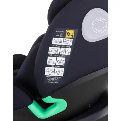 Prego Tronfix 360° Dönebilen Isofixli I-Size Oto Koltuğu 0-36 Kg Siyah Q9004 - 9