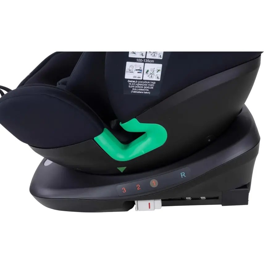 Prego Tronfix 360° Dönebilen Isofixli I-Size Oto Koltuğu 0-36 Kg Siyah Q9004 - 10